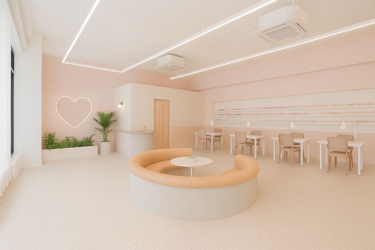 Pink nail salon made for Instagram