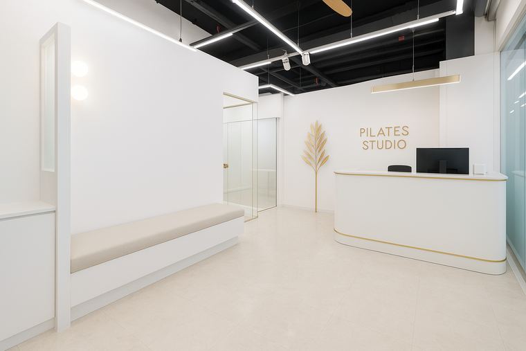 Bright, calm Pilates studio